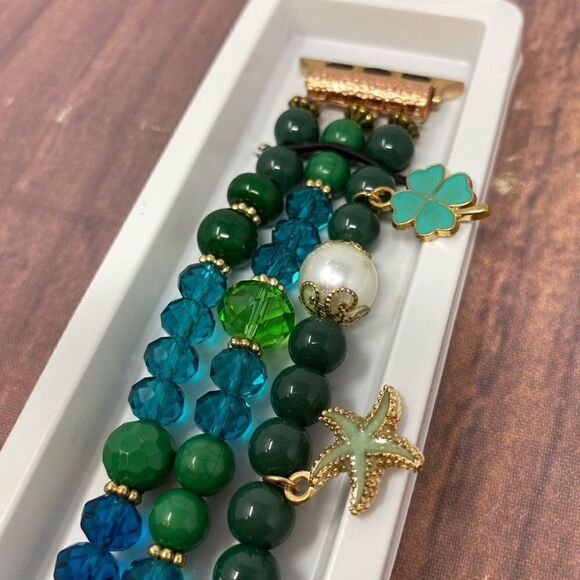 MACY’S BEAD AND SEA CHARMS APPLE WATCH BAND COMPATIBLE WITH 38mm CY08 - Picture 5 of 5
